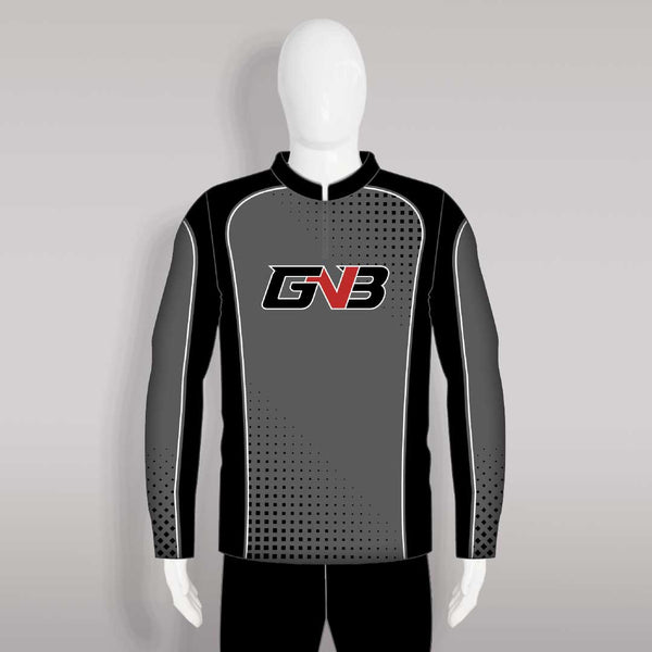 FJZ18 Dark Gray Black Custom Performance Fishing Shirts