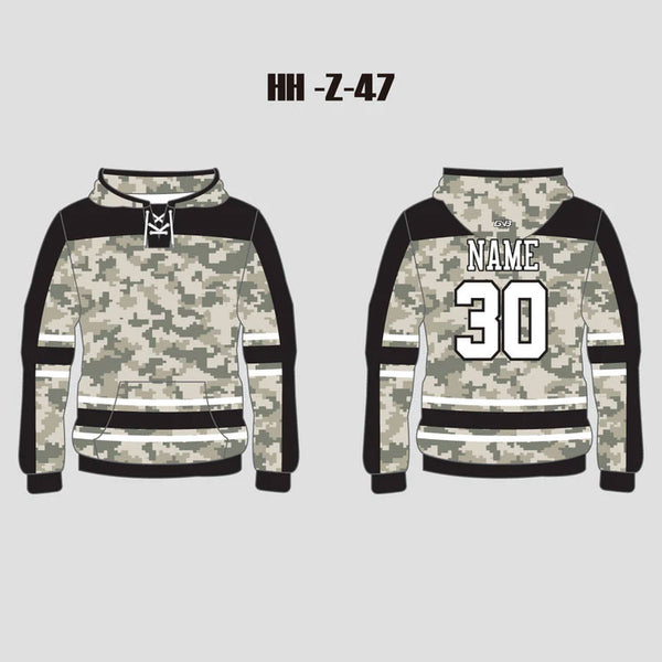 Army Camo Custom Pullover Hockey Hoodies