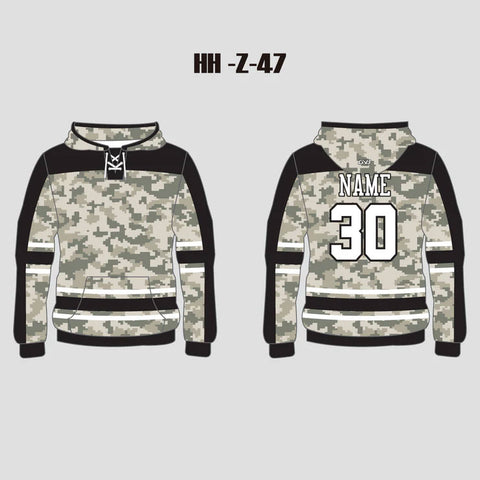 Army Camo Custom Pullover Hockey Hoodies