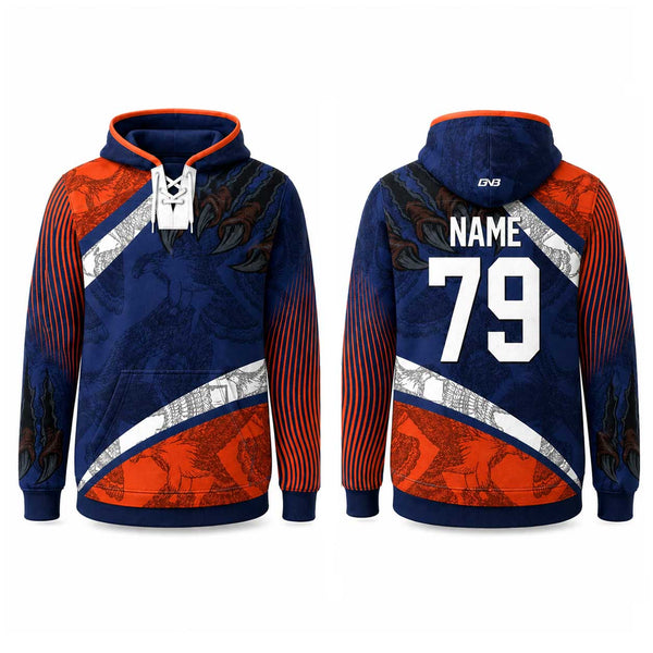 Eagle Sublimated Custom Hockey Hooded Sweatshirts