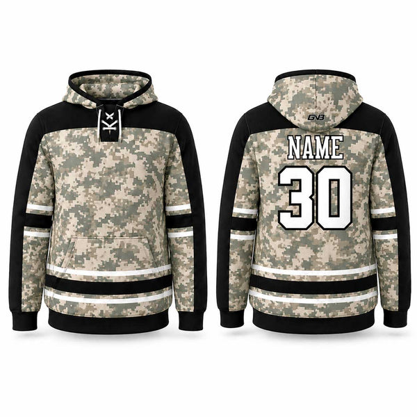 Army Camo Custom Pullover Hockey Hoodies