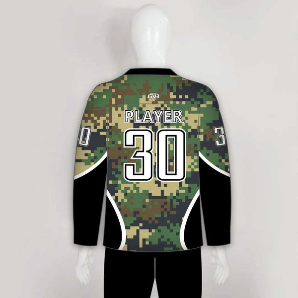 Urban Military Green Digital Camo Custom Made Hockey Jerseys