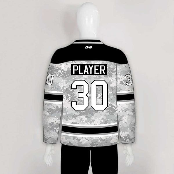 Snow Digital Camouflage Pattern 1 Custom Made Hockey Jerseys