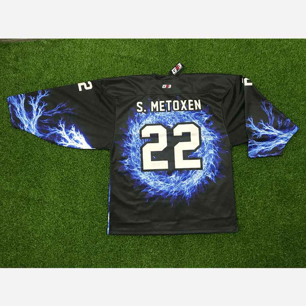 Blue Blazer Skull Custom Sublimated Hockey Jerseys
