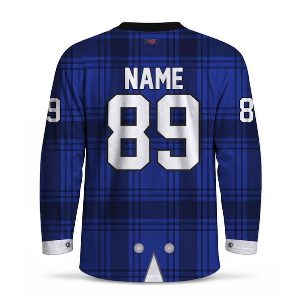 Blue Tuxedo Sublimated Custom Hockey Goalie Jerseys