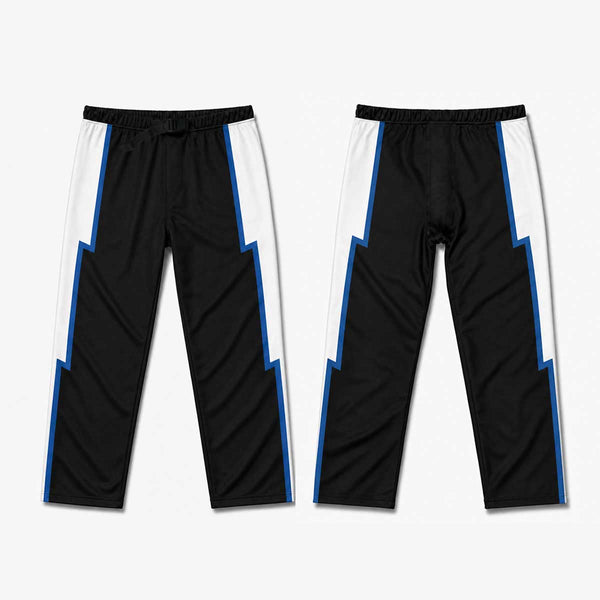 X6 Lightning Black Custom Roller and Inline Hockey Pants