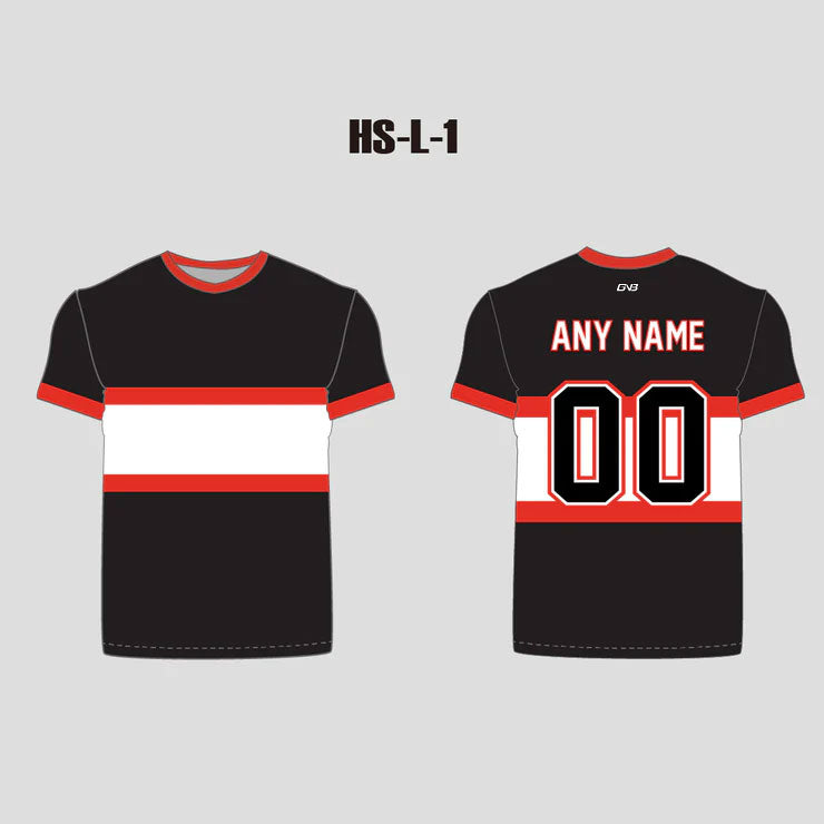 Black/White/Red Sublimated Custom Hockey Shirts