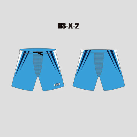 X2 Blue Black and White Sublimated Custom Hockey Shells