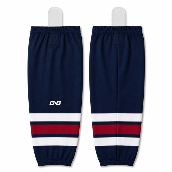 HSC4 Sublimated Custom Navy Team Hockey Socks