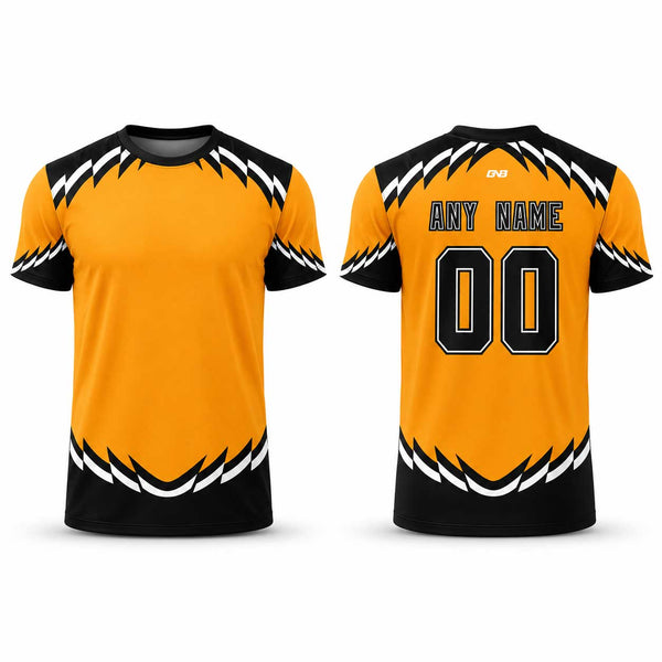 Yellow/Black/White Sublimated Custom Hockey Shirts