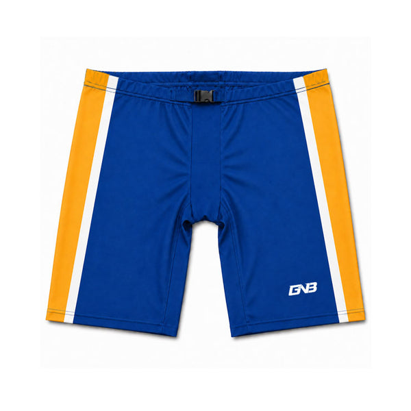 X1 Blue Gold and White Sublimated Custom Hockey Pant Shells