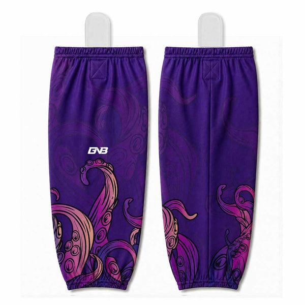 HSX2 Kraken Purple Custom Made Adult Youth Hockey Socks