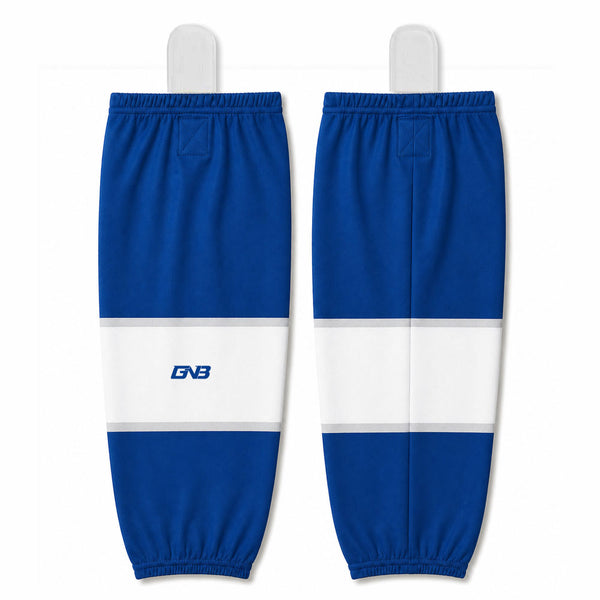 HSZ1 Blue and White Custom Sublimated Hockey Socks