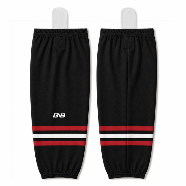 HSZ5 Sublimated Custom Black Hockey Socks