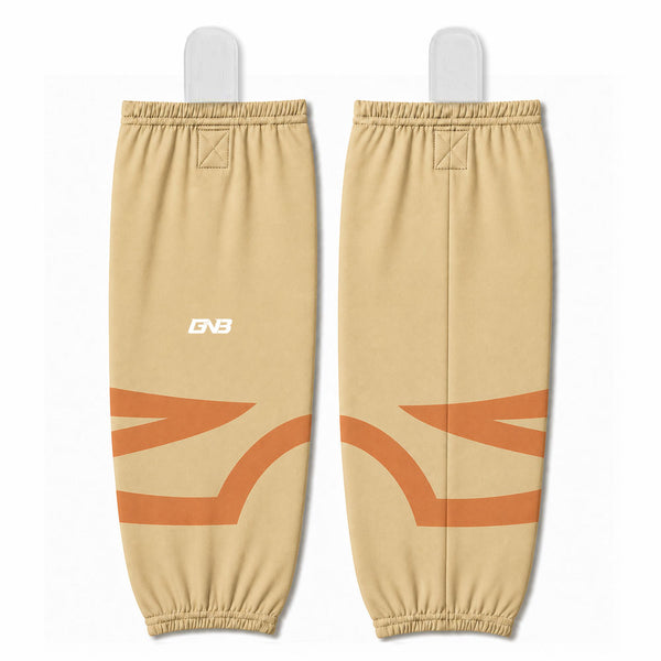 HSZ7 Light Yellow Custom Polyester Dry Fit Hockey Socks