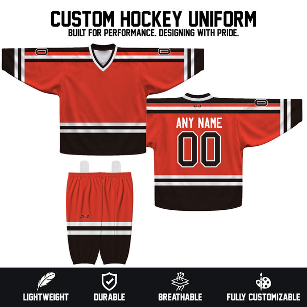 Z84 Sublimated Custom Team Hockey Jerseys Socks