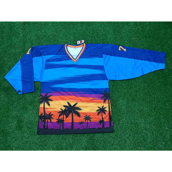  California Beach Sublimated Custom Made Hockey Jerseys