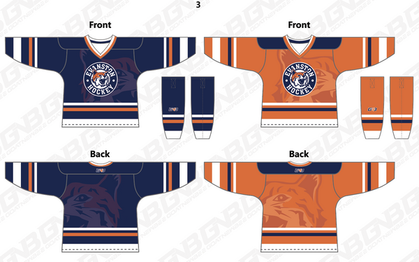 Evanston Youth Hockey Association Custom Sublimated Hockey Jerseys 2026