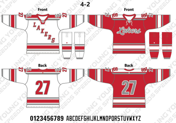 Silver Lake Lakers Hockey Custom Sublimated Hockey Socks