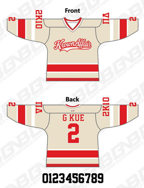 KROWN AFFAIR HOCKEY Custom Sublimated Hockey Jerseys