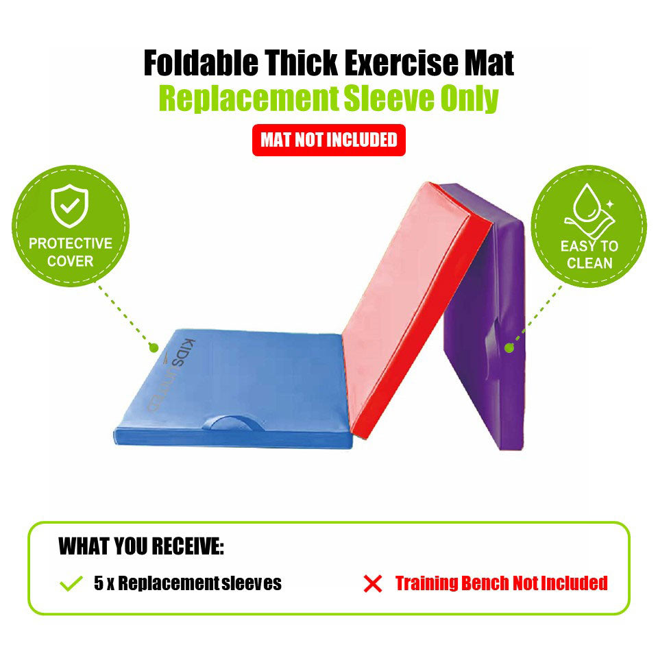 KIDSUNITED - Foldable Exercise Mat Replacement Sleeve – Sleeve Only, Mat Not Included