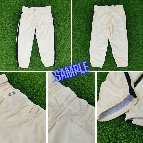 BPX1 Black Pinstripe White Custom Sublimated Baseball Pants