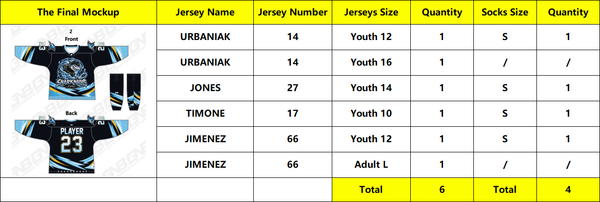Sharknados Hockey Club Custom Sublimated Hockey Jerseys