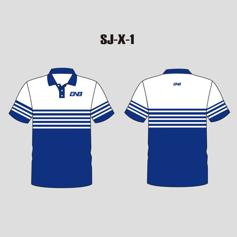 X1 Navy and White Dry Fit Sublimated Custom Business Polo Shirts