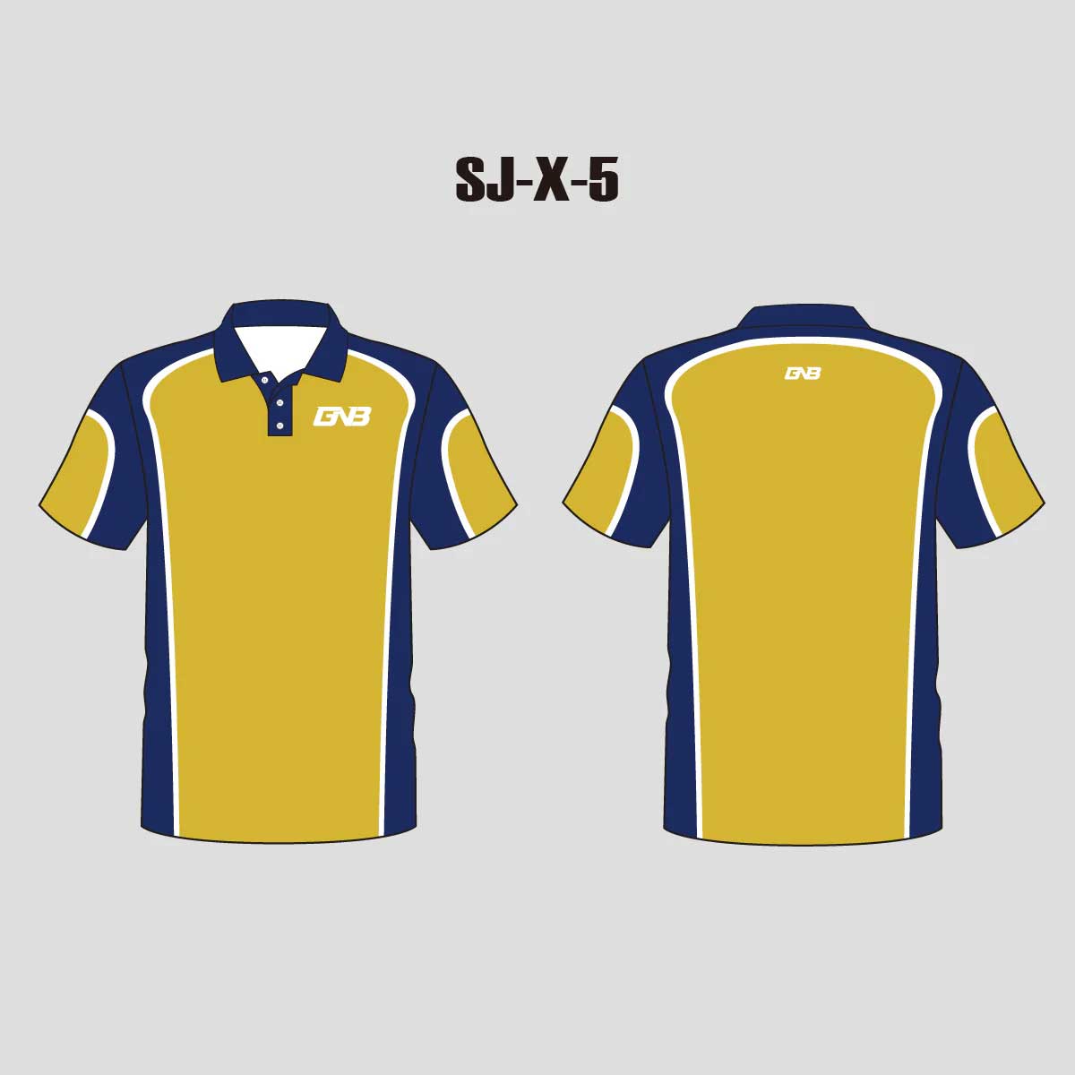 X5 Gold Blue Custom Polo T Shirts For Business and Team