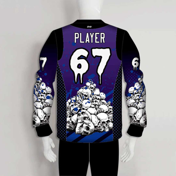 PJX13 Necklace and Skull Head Purple Black Custom Paintball Jerseys