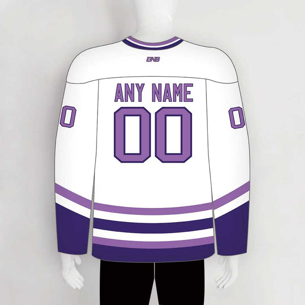 YS66 White/Purple Custom Ice Roller Hockey Jerseys Design