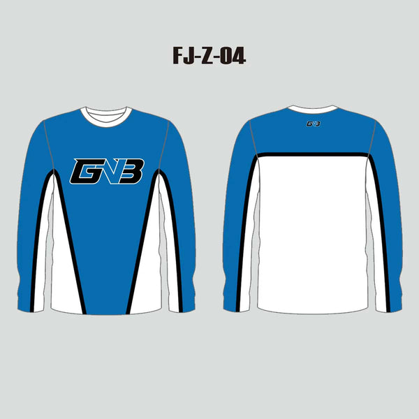 FJZ04 Sublimated Miscrofiber Crew Neck Custom Angler Fishing Shirts