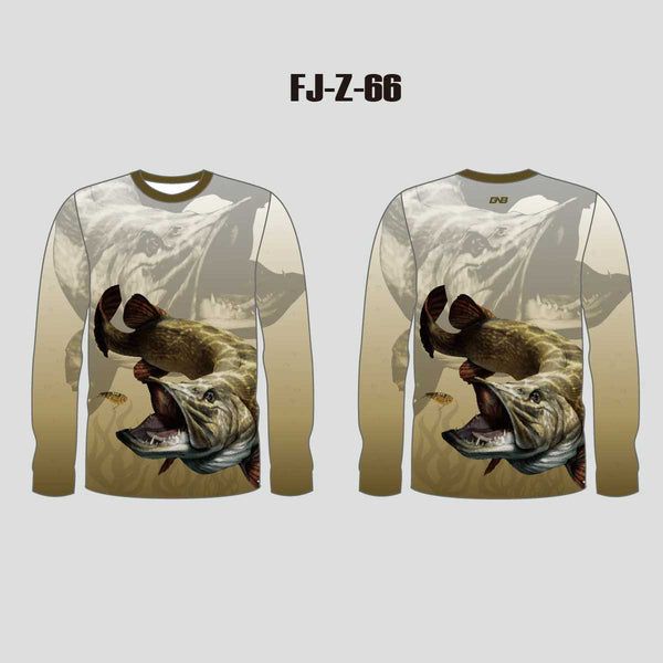 FJZ66 Big Pike Performance Custom Fishing Shirts