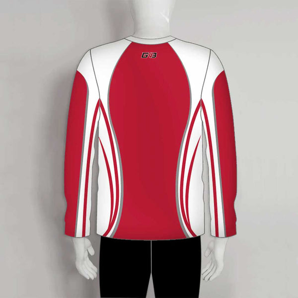 FJZ02 Red Gray Custom Performance Crew Fishing Team Jerseys