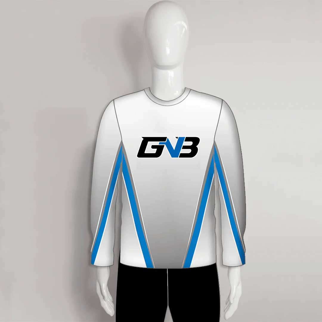 FJZ12 Sublimated Custom Bass Tournament Fishing Jerseys Crew Neck