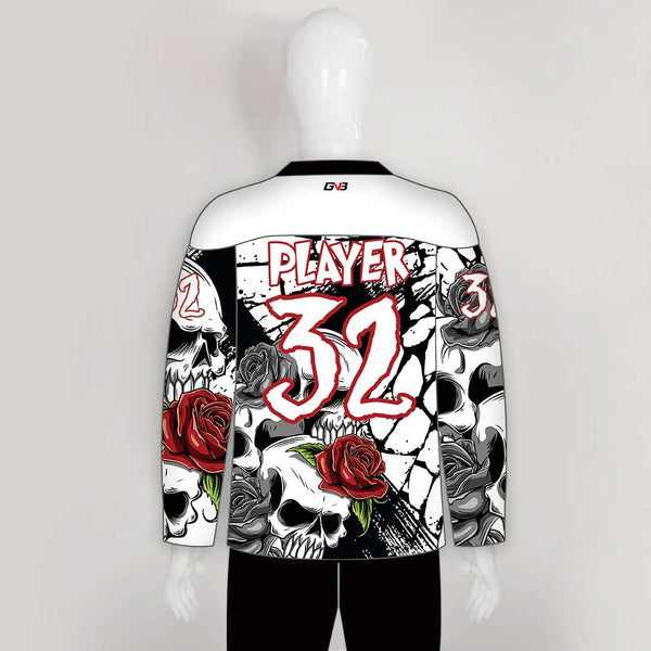 HJZ303 Skull and Rose Custom Team Hockey Jerseys