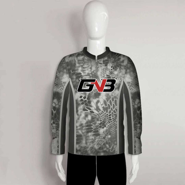FJZ74 Gray Custom Performance Fishing Shirts