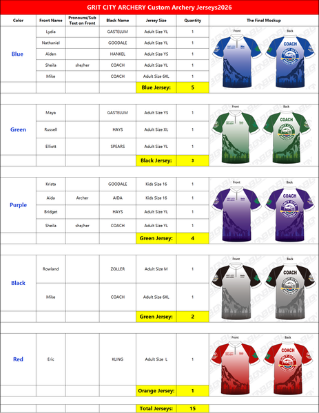 Northwest Technical Archery Archery Jerseys2026