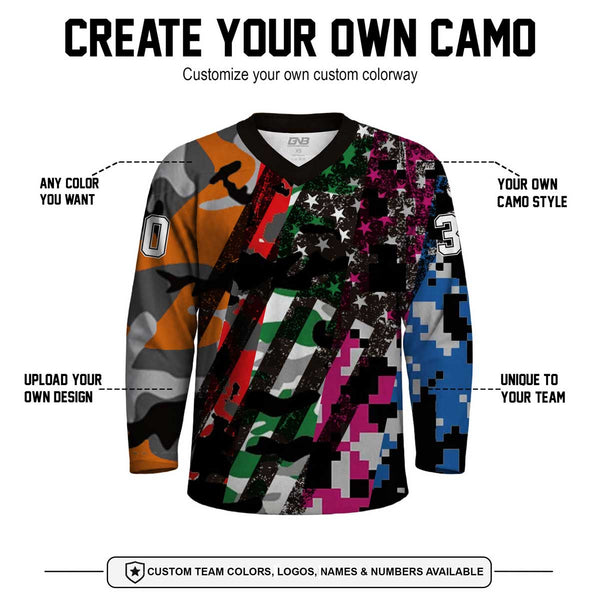 Military Pride Digital Camo Hockey Jerseys Custom Made