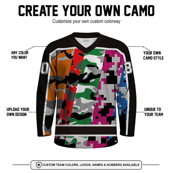 Classic Band Digital Camo Hockey Jerseys Custom Made