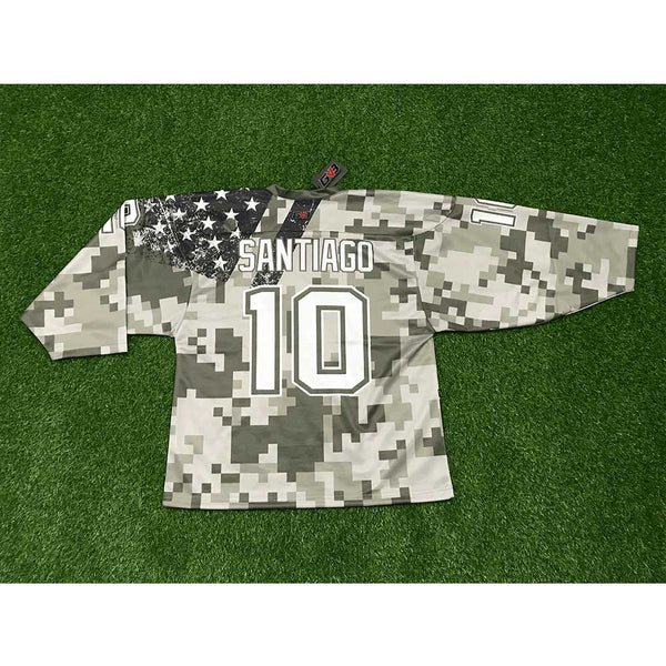 HJZ121 American Flag US Army Camo Sublimated Custom Hockey Jerseys