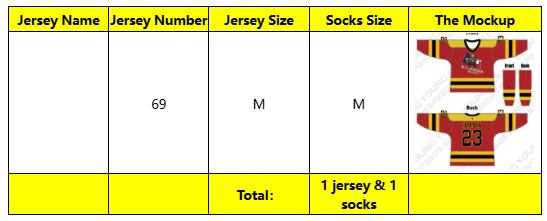 Red, Yellow And Black Custom Sublimated Hockey Jerseys & Socks 2026-1