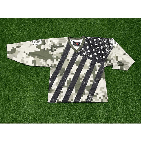 HJZ121 American Flag US Army Camo Sublimated Custom Hockey Jerseys