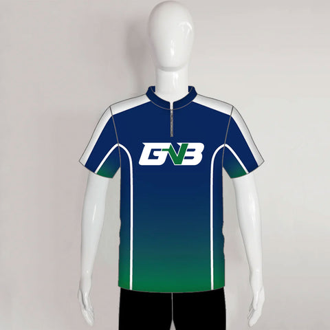 AJX11 Navy Gradient Green Custom Archery Bowhunting Jerseys