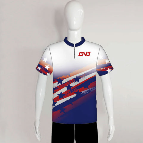 AJX7 American Flag Patriotic Custom Archery Shooter Team Jerseys