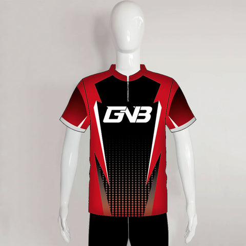 AJX8 Black Red Halftone Pattern Custom Archery Bowhunting Jerseys