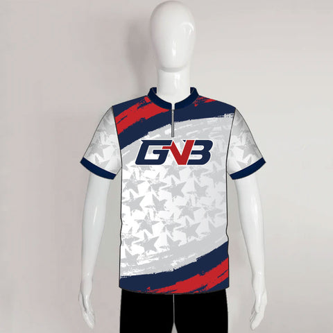 AJZ40 Abstract Stars Patriotic Custom Archery Team Jerseys
