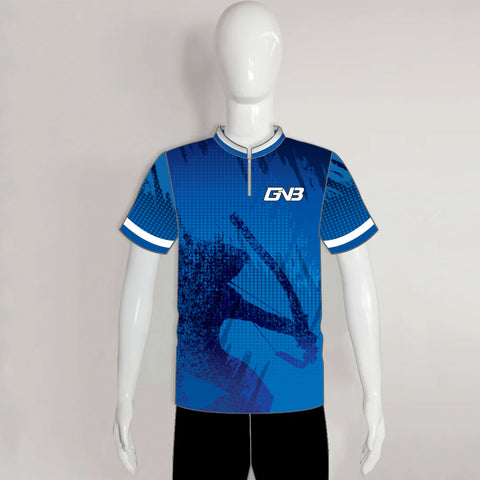 AJZ41 Archer Silhouette Blue Custom Archery Shooter Jerseys