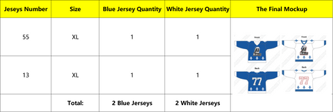 Nomads Custom Hockey Jerseys - White & Blue2025-2