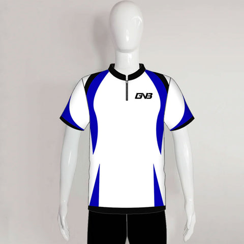 AJZ3 White/Blue/Black Custom Archery Shirts